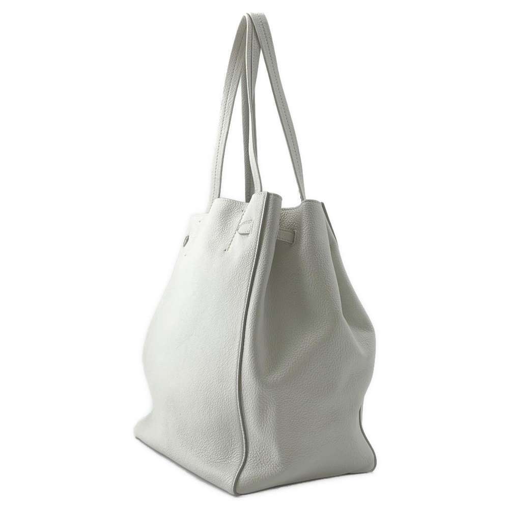 Celine Cabas Phantom Leather Tote Bag Shoulder White - Picture 2 of 12
